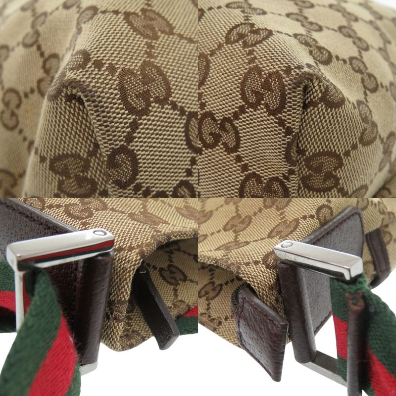 Gucci Sherry Line 189751 Shoulder Bag GG Canvas Leather Beige 0941 Gucci