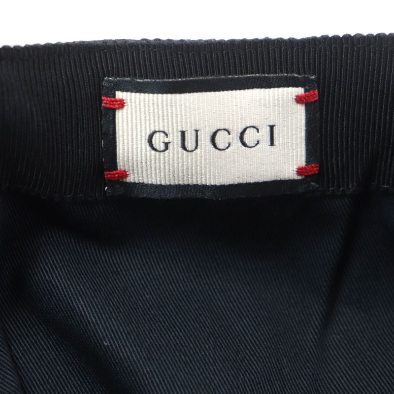 Gucci 200035 Webline Sherry Line Polyester Cotton GG Canvas Leather Use Cap