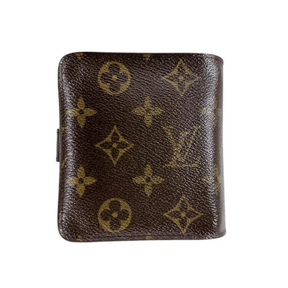 Louis Vuitton M61667 Monogram Compact Zipped Wallet With Zipper Pocket For