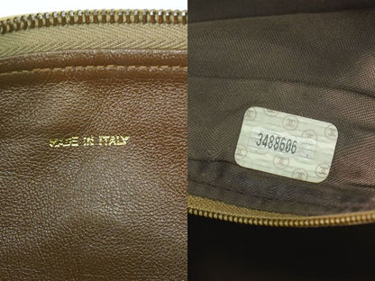 Authentic Chanel Coco Mark Tassel Shoulder Bag Pochette Lambskin Leather Beige