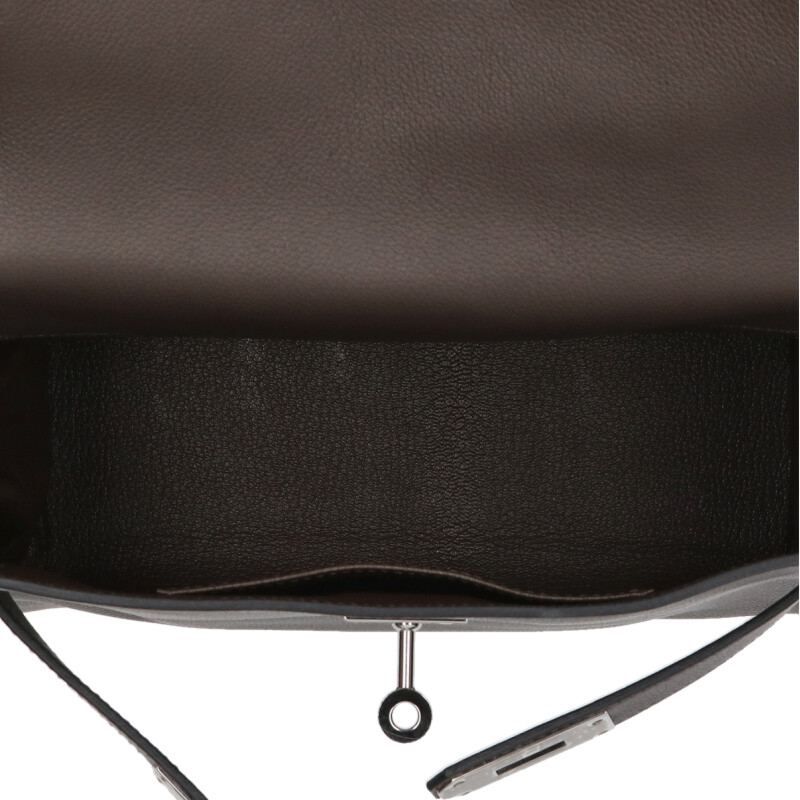 Hermes Kelly Messenger PM Engraved B Svhardware Leather Shoulder Bag Men PM