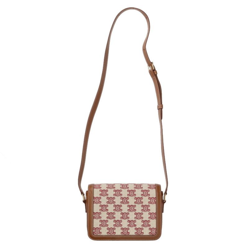 Celine Teen Triomphe Canvas Calfskin Shoulder Bag Women