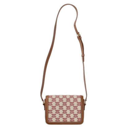Celine Teen Triomphe Canvas Calfskin Shoulder Bag Women