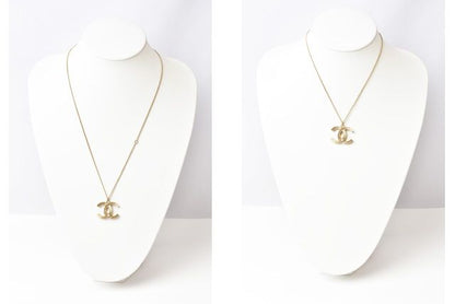 Chanel Necklace Pendant Coco Mark Pearl Gold