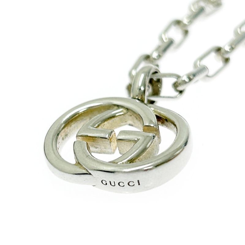 Gucci Silver Interlocking G Necklace 22.0g 925 Engraved 354280 Necklace