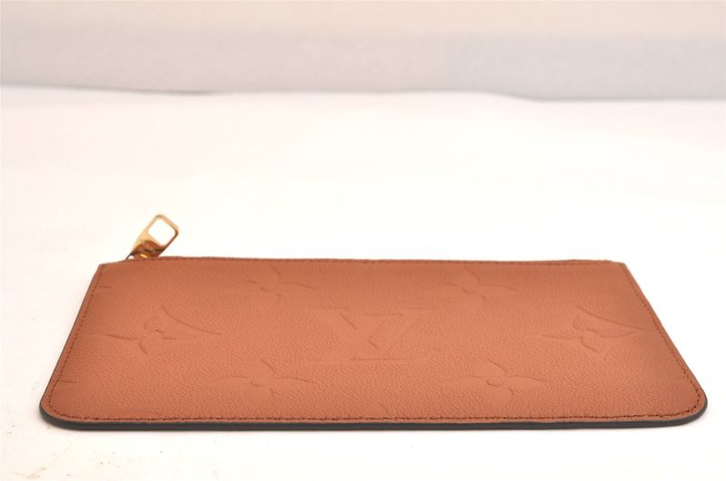 Louis Vuitton Monogram Empreinte Neverfull Pouch Wallet Brown LV 3397n