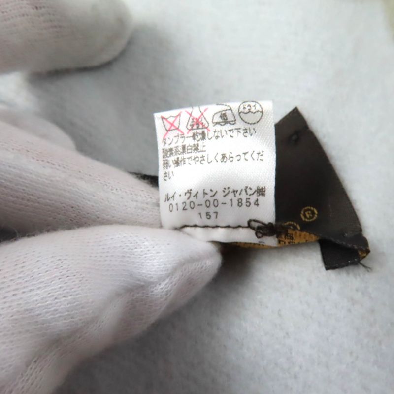 Louis Vuitton M70462 Echarpe Reykjavik 100% Cashmere Stole Grey Light Blue Made