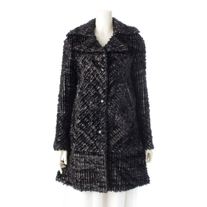Chanel 13-14aw Wool Nylon Metallic Earth Button A-line Jacket Outerwear P46961