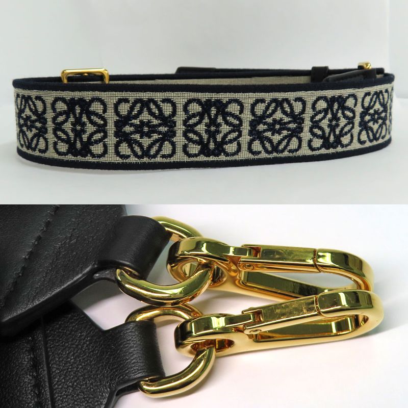 Loewe Anagram Shoulder-strap C073t87x01 Navy- Black Gdhardware Bag