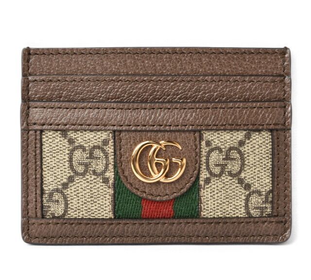 Gucci Unused Card Case Business Card Holder Gucci Beige Brown 5523159 96iwg