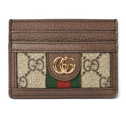 Gucci Unused Card Case Business Card Holder Gucci Beige Brown 5523159 96iwg