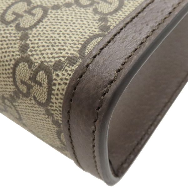 Gucci 2way Bag Super Mini Bag GG Supreme Canvas Beige and Ebony Gold Hardware