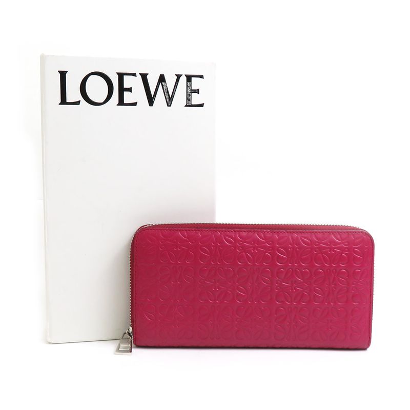 Loewe Round Zipper Long Wallet Anagram