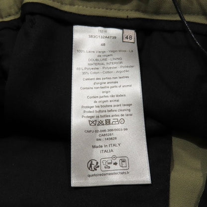 Unused 23SS DIOR Bermuda Shorts Tuck Slacks Half Pants Inside Out Waist Wool 48