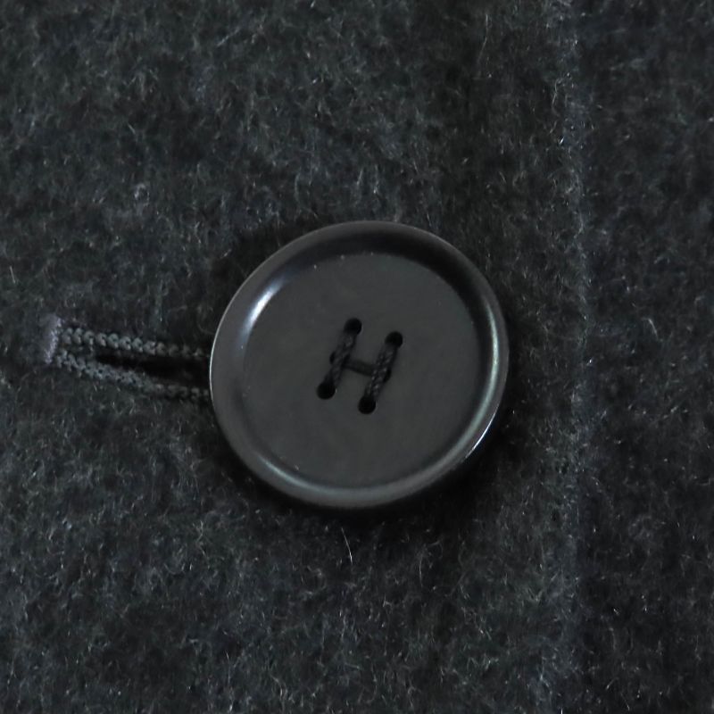 Hermes 100% Cashmere Margiela Period H Button Single Chester Coat Long Coat