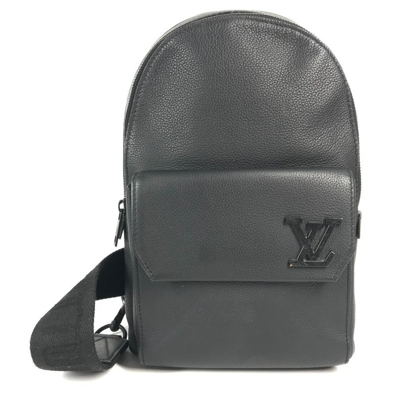 Louis Vuitton Shoulder Bag Pilot Su Ring Bag M23736 Leather Noir Black