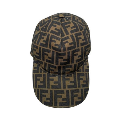 Fendi Hat Ff Jacquard Baseball Cap Fxq768 A660 Logo Brown Fendi