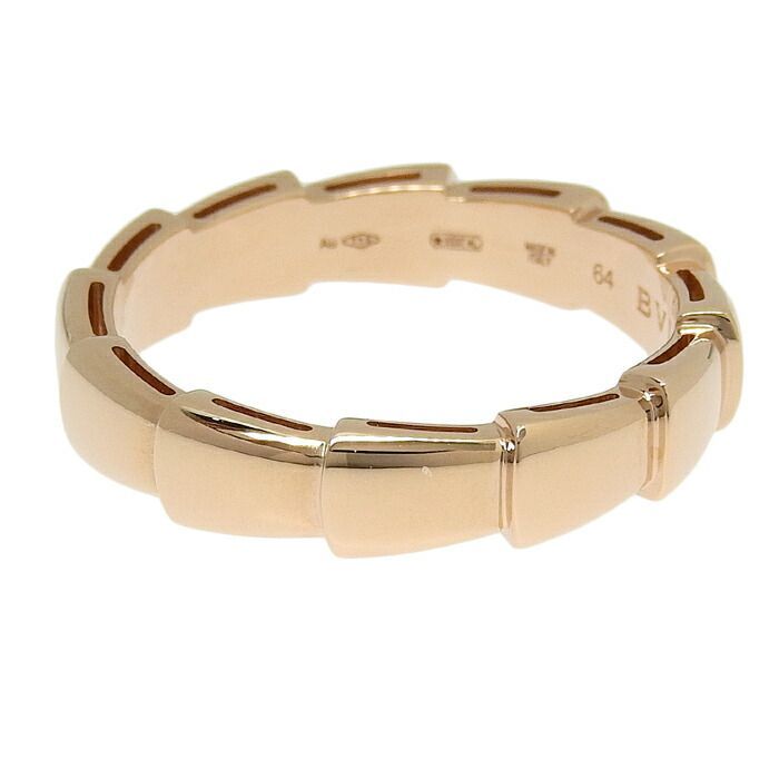 Bvlgari Bulgari Serpenti Viper Ring 18K Pink Gold 750 Pink Gold #64 Equivalent
