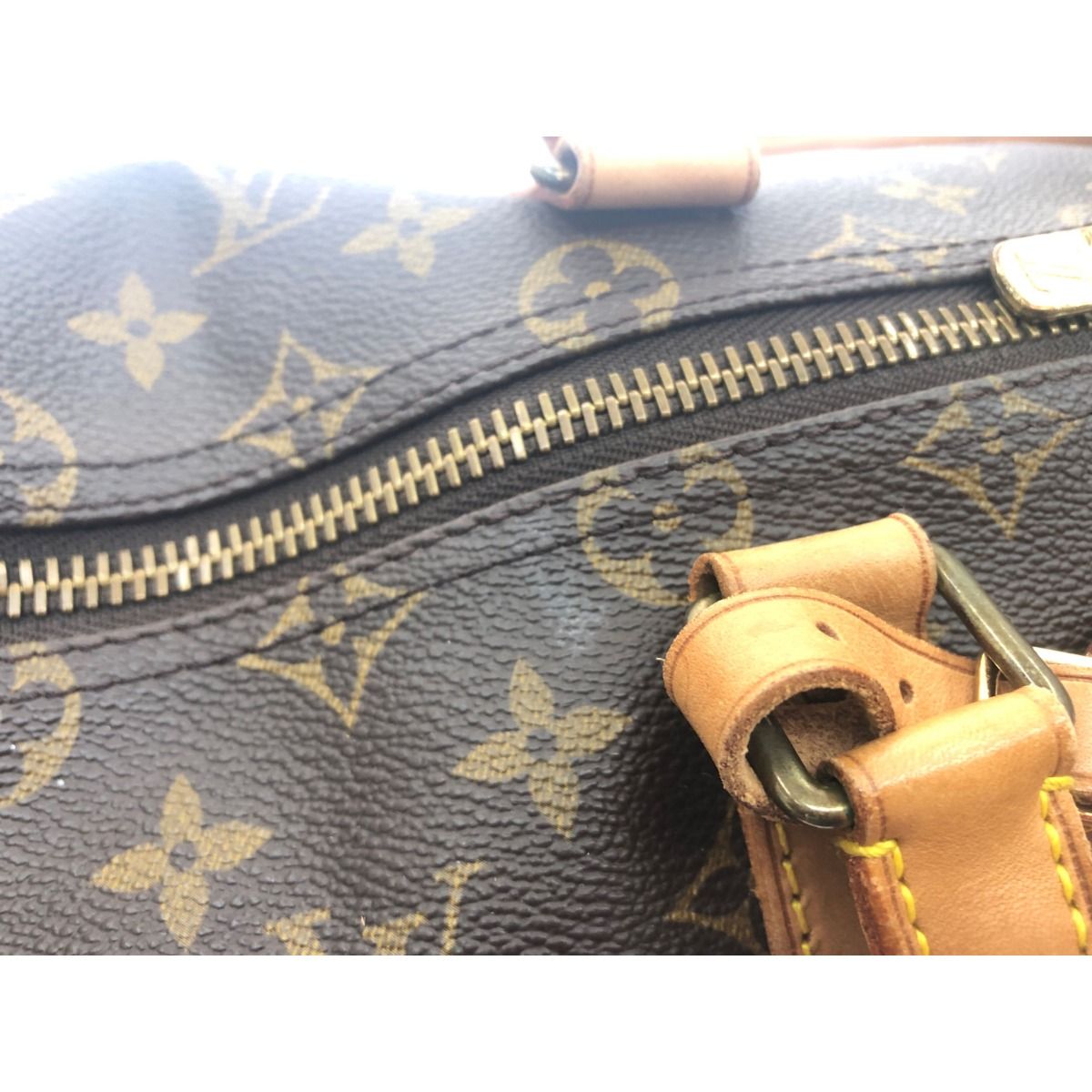 Louis Vuitton Unisex Boston Bag Monogram Keepall 50 Key Miss Ing M41426 Brown