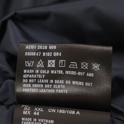 Prada 20AW Sgh047 Triangle Logo Triangle Plate Hooded Double Zip Up Down Coat