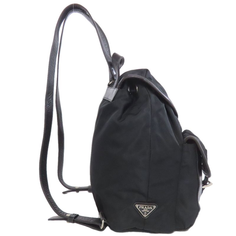 Prada Logo Hardware Backpack Daypack Nylon Women