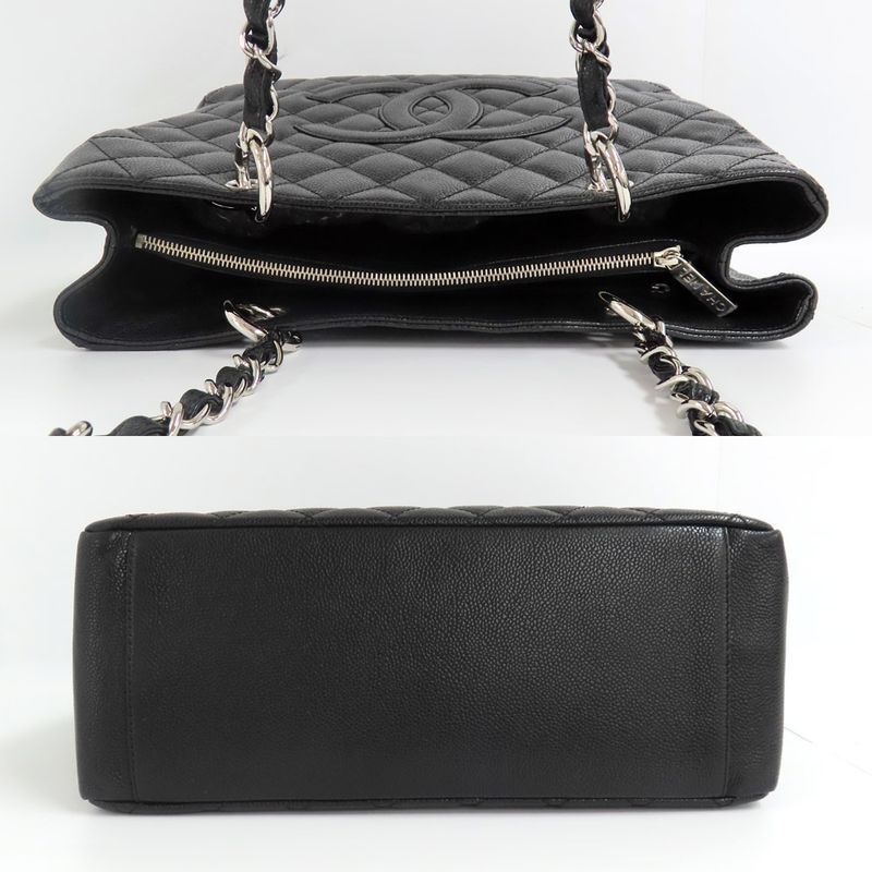 Chanel GST Tote A50995 Shoulder Bag Black Caviar Skin Svhardware 11th