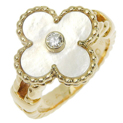 Van Cleef & Arpels Van Cleef & Arpels Alhambra 18K Yellow Gold No 9 White Shell