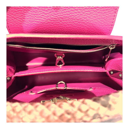 Louis Vuitton ⑤ Tr0116 Python Handle Capucines BB 2WAY Handbag Ladies Pink