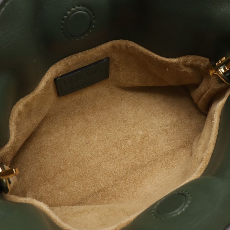 Loewe Flamenco Clutch Nano Pochette Chain Shoulder Bag 2WAY Drawstring Nappa