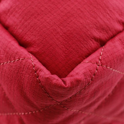 Chanel Coco Mark Matelasse Nylon Red Women's Backpack/daypack