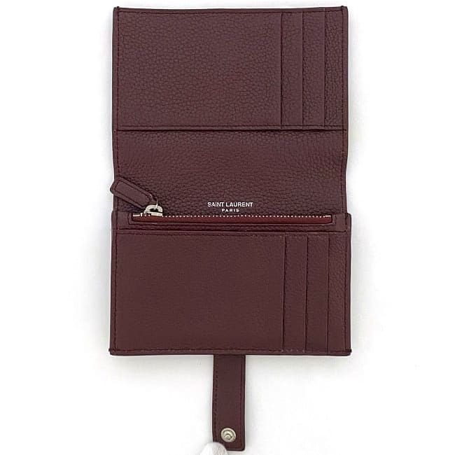 Saint Laurent Bifold Wallet Bordeaux