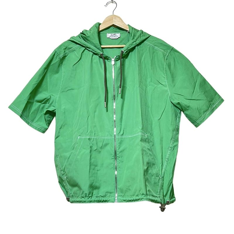 Hermes Blouson Size 41 Women - Green Short Sleeves / Zip Up / Spring / Fall