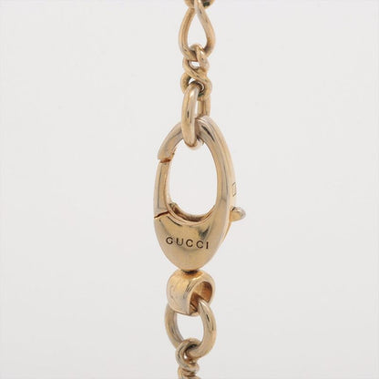 Gucci Michele Lion Head Necklace With GP And Rhinestones Gold Made In Italy