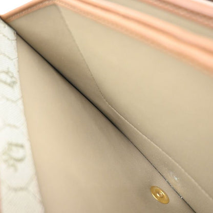 Christian DIOR Shoulder Bag Beige Canvas Leather 68ka786