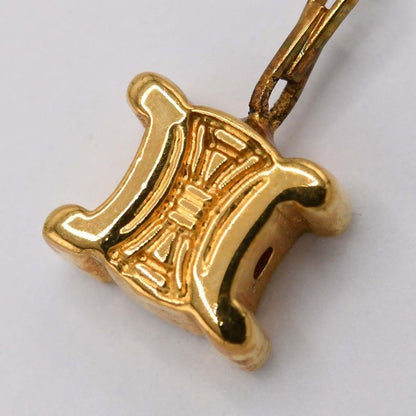 Celine Macadam Earrings Gold Color Triomphe Accessories Women H2484