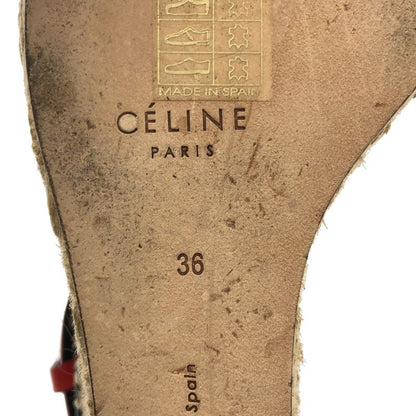 Celine By Phoebe Philo Phoebe Ankle Strap Wedge Sole Sandals - 36 - Beige Red -