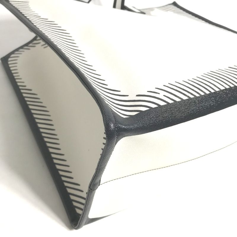 Fendi Tote Shopper Bag 8bh357 Coated Canvas White