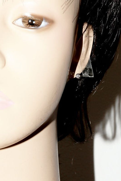 Tiffany & Co Earrings Pt950 2P Diamonds (diamonds 016ct) Elsa Peretti By-the-yar