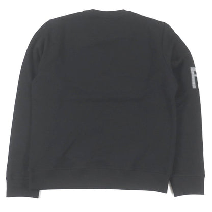 Fendi Fy0178 100% Cotton FF Logo Zucca Patch Sweatshirt Black S Made In Italy