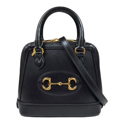 Gucci Horsebit 1955 Shoulder Bag Leather 640716 Black Ladies Gucci