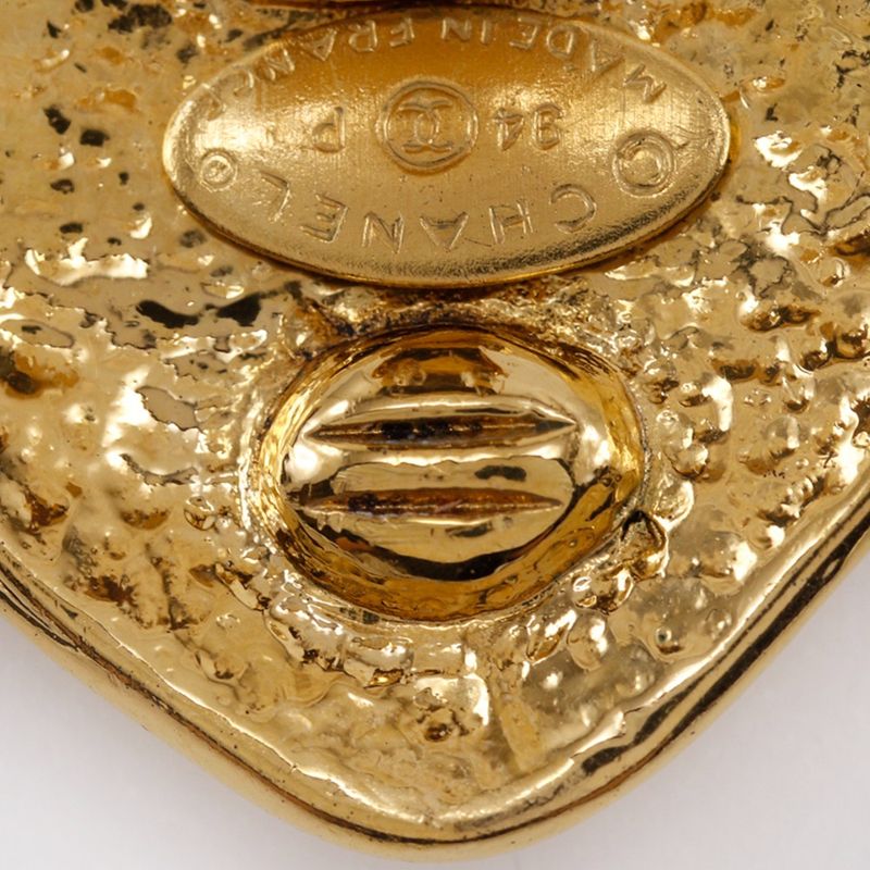 Chanel Coco Mark Vintage Gold Plated 94P Ladies 18.9g Earring