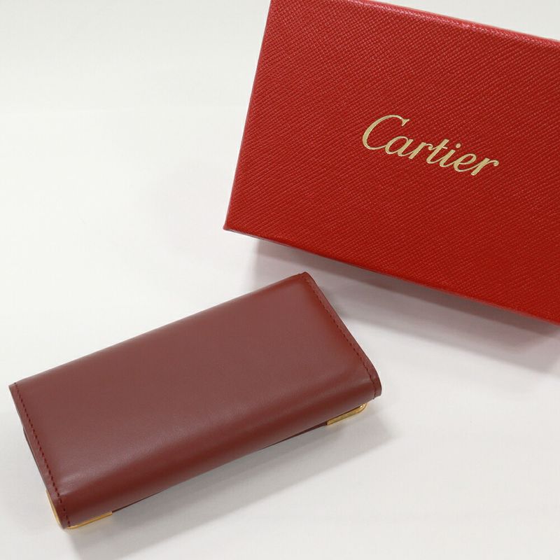 Cartier 4-ribbon Key Case Must Line Calf Bordeaux