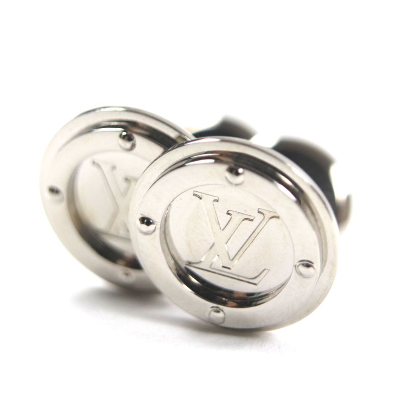  Louis Vuitton 2019 M68100 LV Circle Cufflinks Button Cufflinks Silver Made In