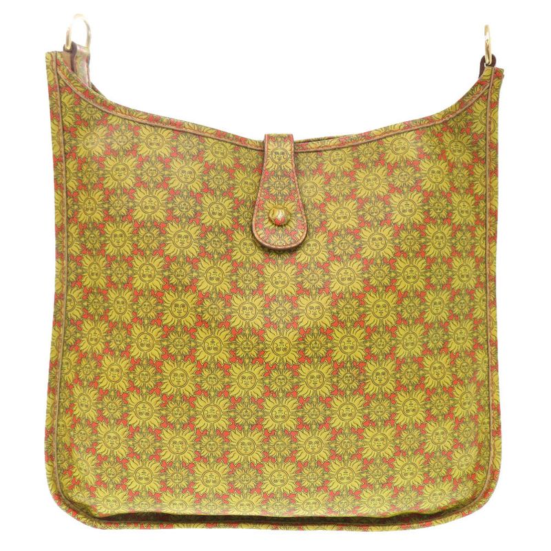 Hermes Evelyn GM Solar Leather Yellow Gold Hardware ○X Engraved Shoulder Bag