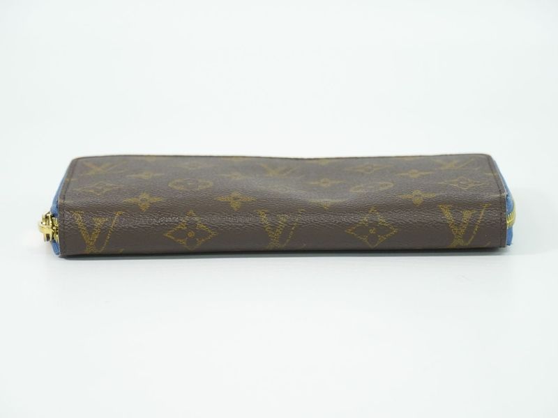 Authentic Louis Vuitton LV Zippy Wallet Monogram Round Zipper Long Wallet Brown