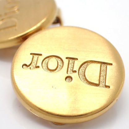 Christian Dior Earring GP Round Dior Logo Germany Gold Christian Dior