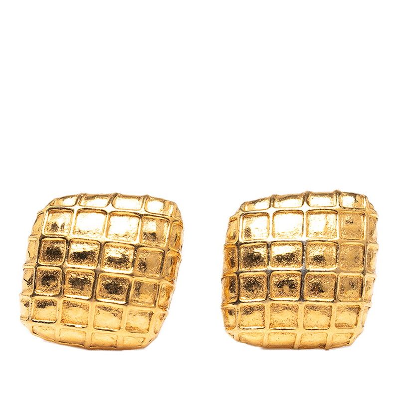 Chanel Rhombus Motif Gold Plated Ladies Chanel