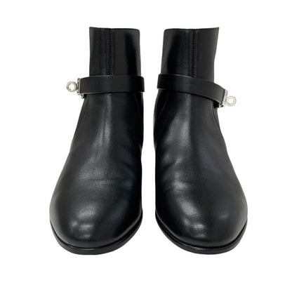 Hermes Neo Boots Short Boots Shoes Leather Black Silver Kelly Hardware
