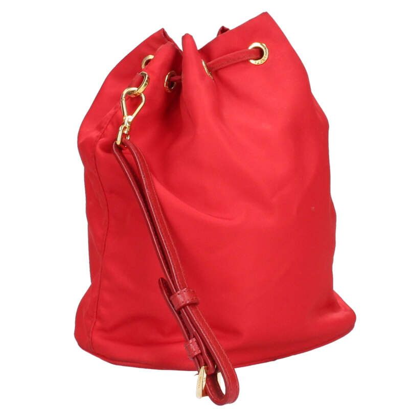 Prada Nylon Strap Pouch With Logo Plate Men's