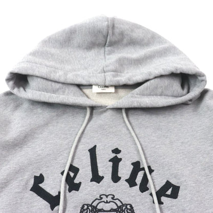 Celine Ry08m670q 100% Cotton Gothic Print Embroidery Loose Hoodie Pullover